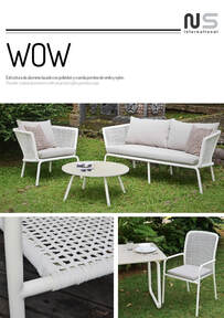 White synthetic rope armchairs collection for outdoor in a tropical garden  in marbella, malaga